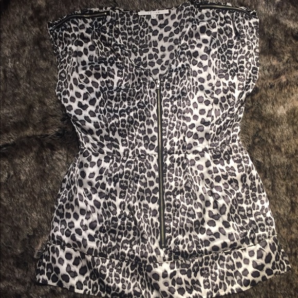 Walter Baker Tops - Walter 100% silk animal print top